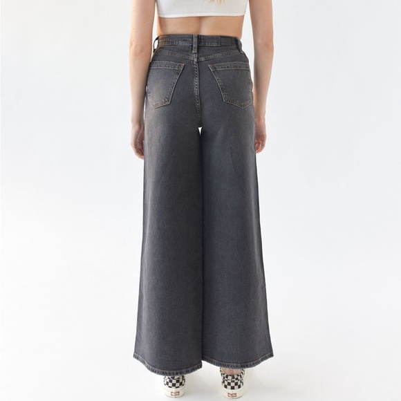 NEW UO BDG The A Wide Black Retro Wide Leg Washed Jeans 38 - Picture 5 of 5
